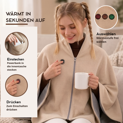 Hyggewear™ Tragbare Heizdecke mit Reißverschluss